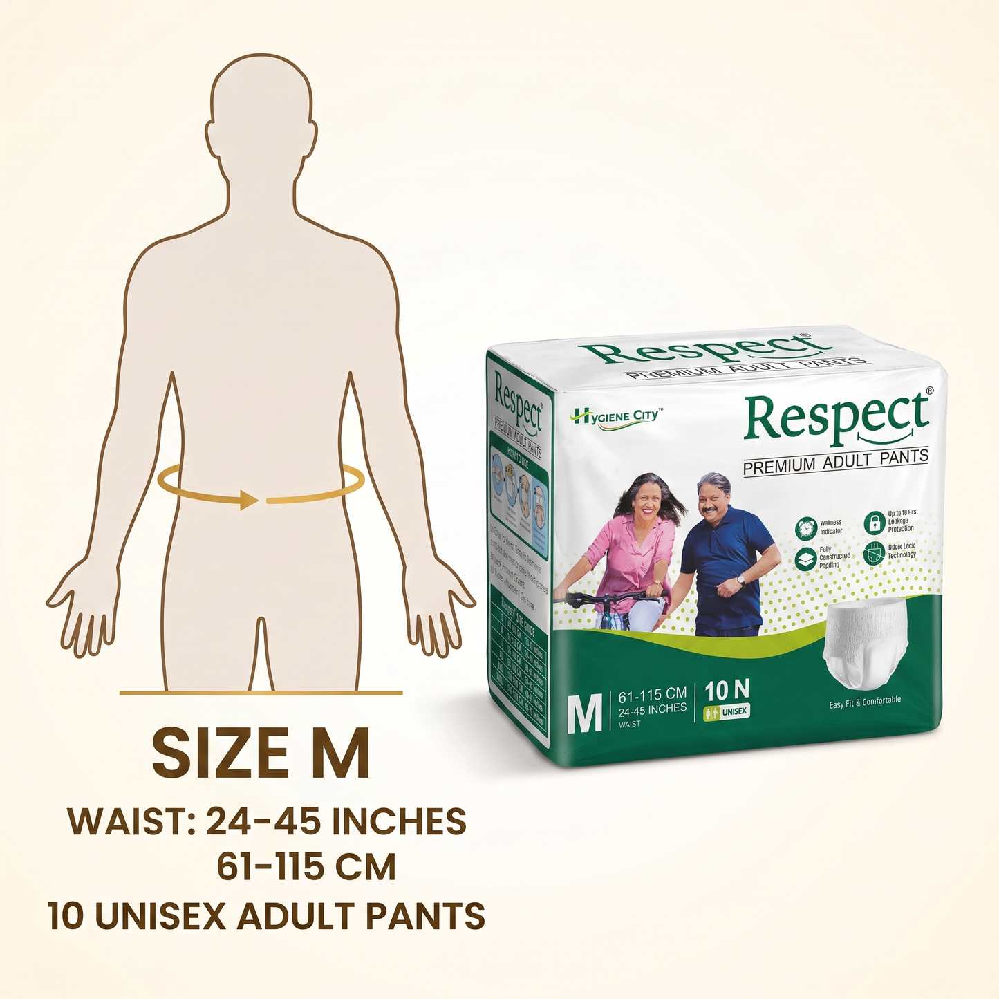 Hygiene City™ Respect Premium Adult Diaper Pants – Unisex