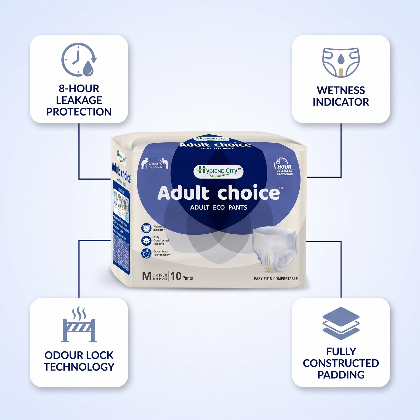 Hygiene City™ Adult Choice Unisex Adult Diaper Pants